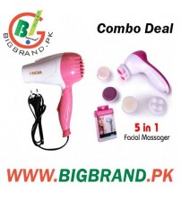 Hair Dryer and Facial Massager Combo